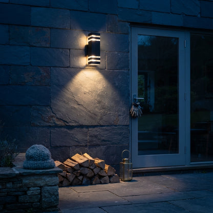 Outdoor Wall Light - IP65 Waterproof Up and Down Sconce and 5W Bulb