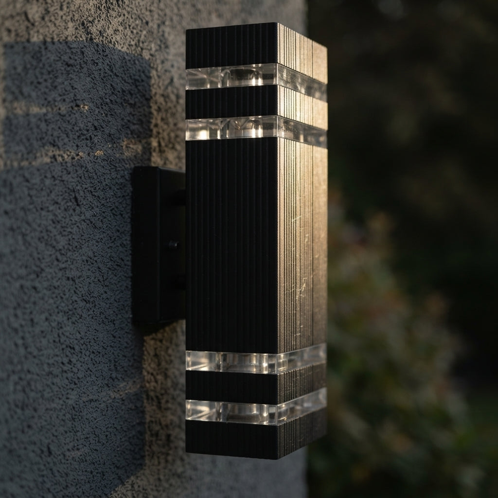 Outdoor Wall Light - IP65 Waterproof Up and Down Sconce and 5W Bulb