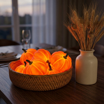 Pumpkin LED Night Light - Warm White Rechargeable Halloween Lantern