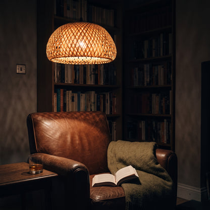 Bamboo Lantern Pendant Light - Hand Woven Rattan