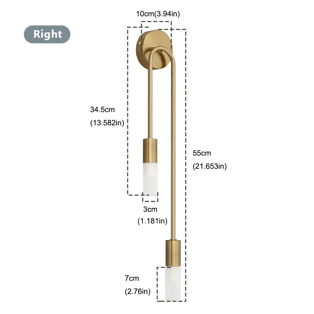 Nordic Up & Down Wall Light - G9 Black or Gold Indoor Sconce