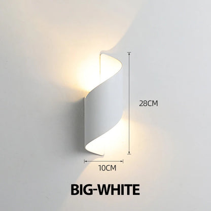 Spiral LED Wall Light - 10W IP65 Up & Down Outdoor Sconce