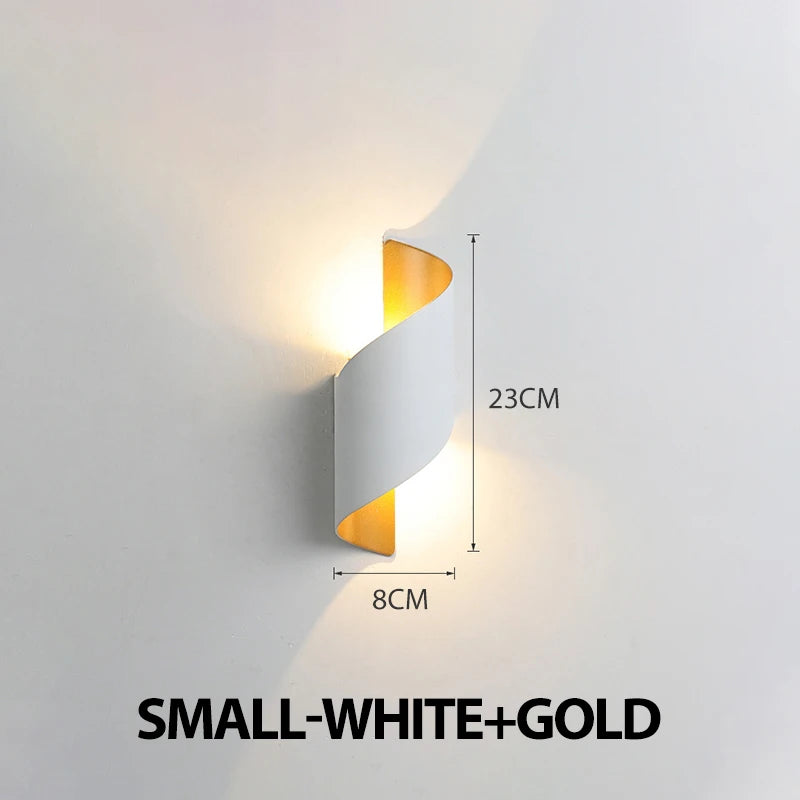 Spiral LED Wall Light - 10W IP65 Up & Down Outdoor Sconce