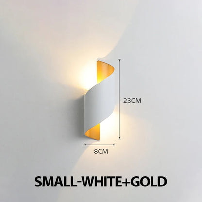 Spiral LED Wall Light - 10W IP65 Up & Down Outdoor Sconce
