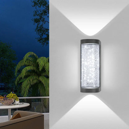 Modern Crystal Porch Light - 10W Aluminum Glass Wall Sconce for Courtyard & Front Door