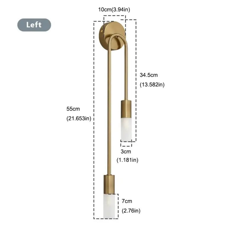 Nordic Up & Down Wall Light - G9 Black or Gold Indoor Sconce