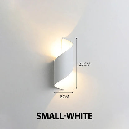 Spiral LED Wall Light - 10W IP65 Up & Down Outdoor Sconce