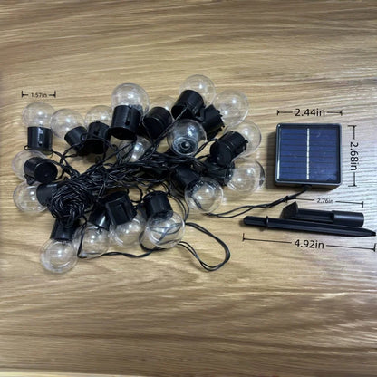 G40 Solar String Lights - IP55 Globe Garden & Patio Lights