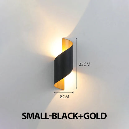 Spiral LED Wall Light - 10W IP65 Up & Down Outdoor Sconce