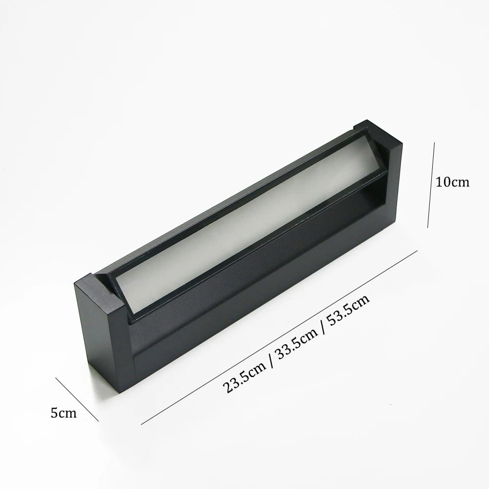 Adjustable Angle LED Outdoor Wall Light - IP65 Black or White Bar in 23.5 to 53.5cm