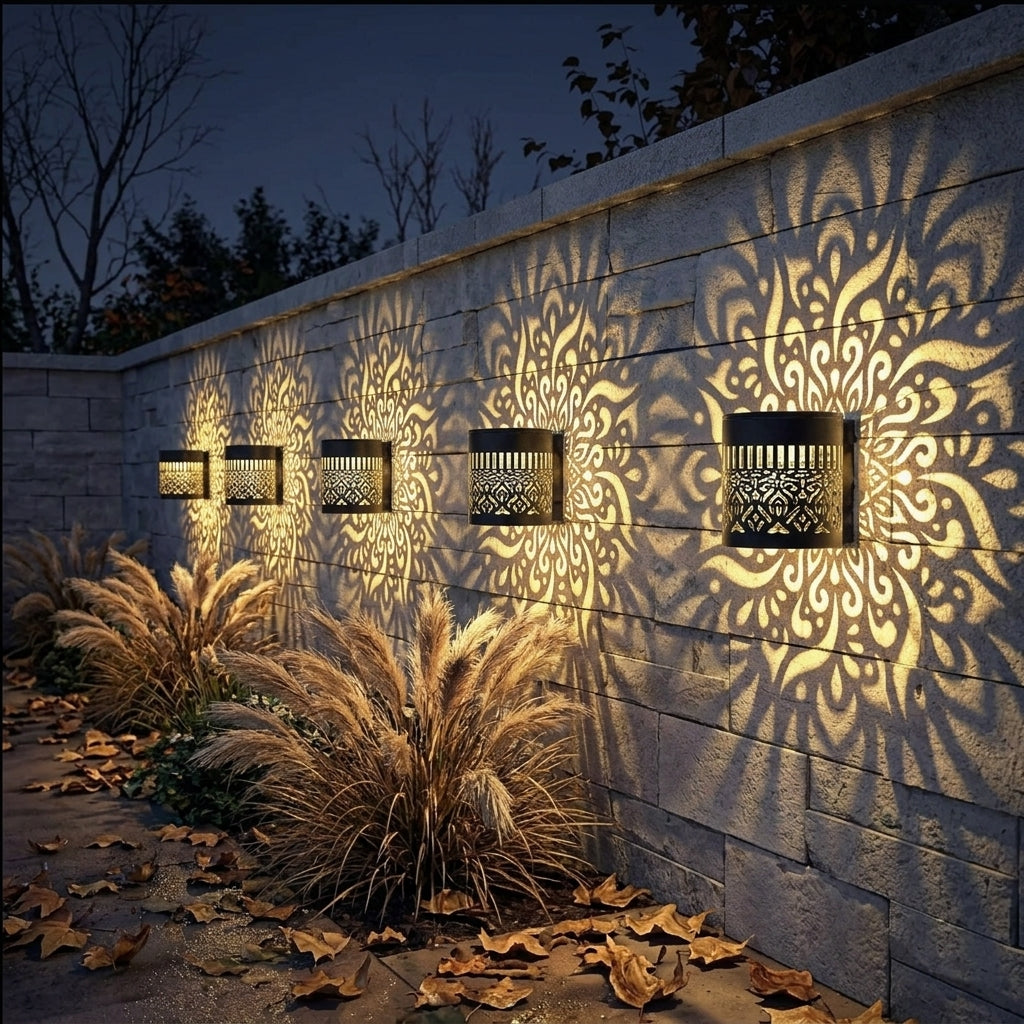 Solar Datura Flower Wall Light - IP65 Outdoor Garden Lantern