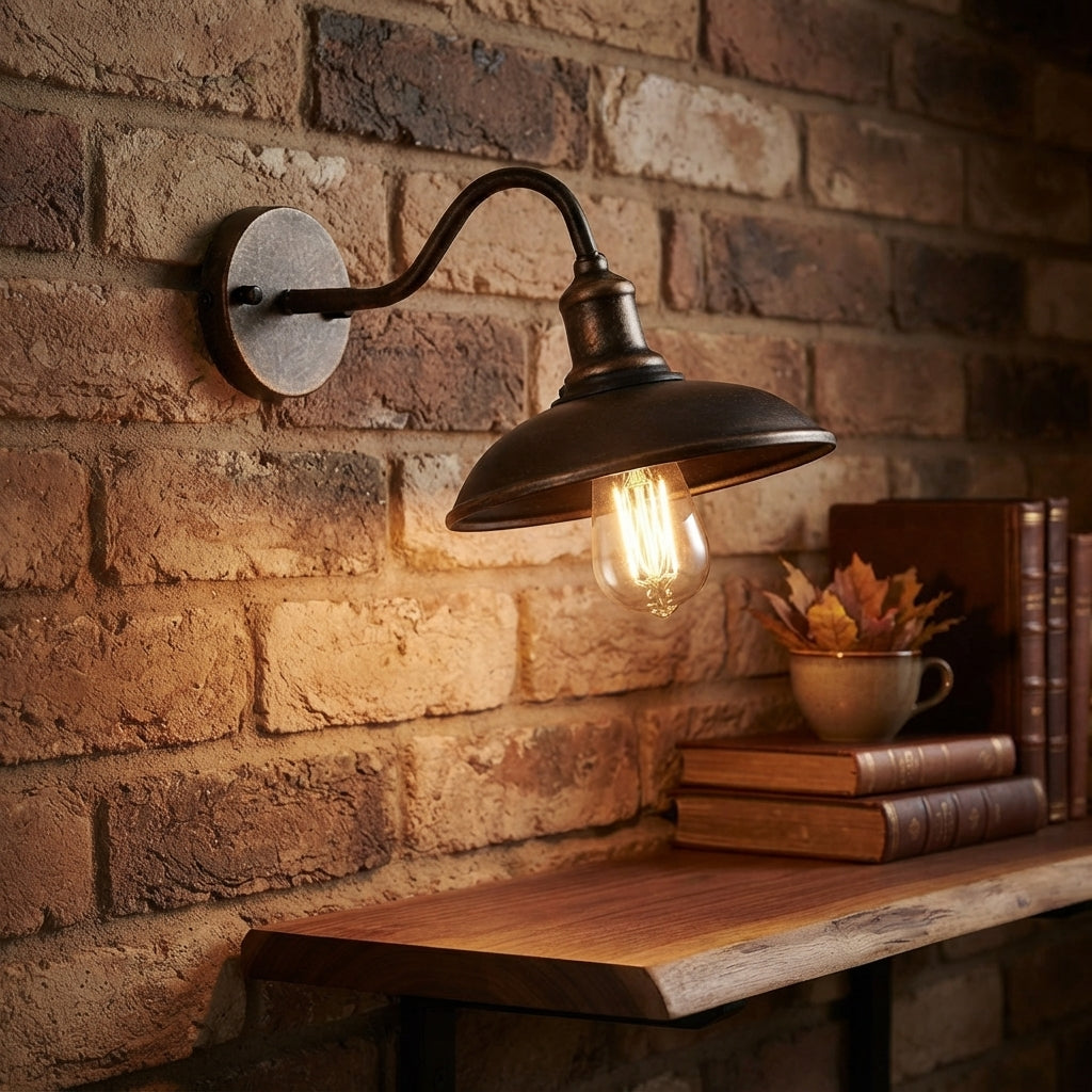 Retro IP65 Outdoor Wall Lantern - E27 Black or Gold Bronze Porch Light for Garden