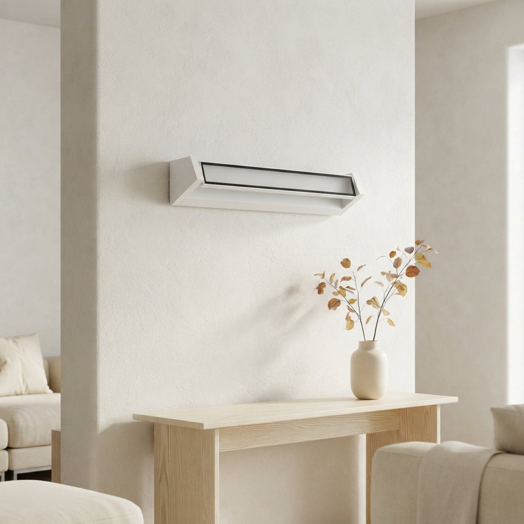 Adjustable Angle LED Outdoor Wall Light - IP65 Black or White Bar in 23.5 to 53.5cm