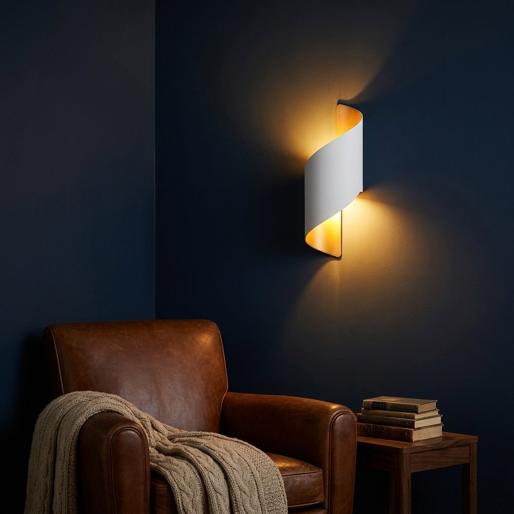 Spiral LED Wall Light - 10W IP65 Up & Down Outdoor Sconce