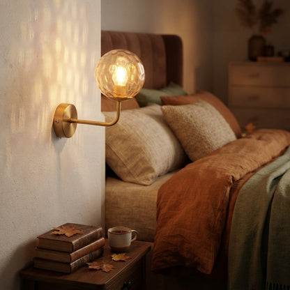 Nordic Glass Globe Wall Sconce Bra Lamp