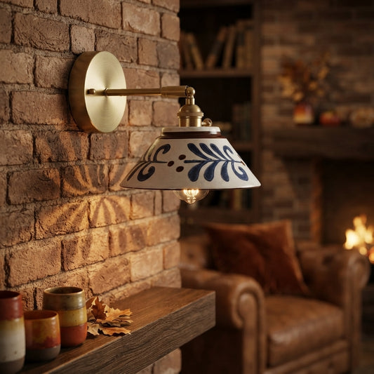 Retro Ceramic Zen Bedside Wall Lamp
