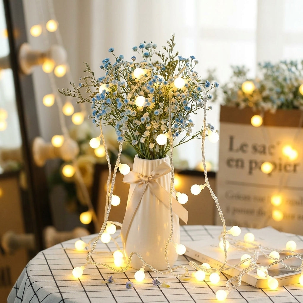 Globe LED String Lights - Bendable USB or Battery Fairy Lights for Bedroom & Patio