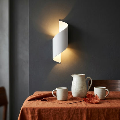 Spiral LED Wall Light - 10W IP65 Up & Down Outdoor Sconce