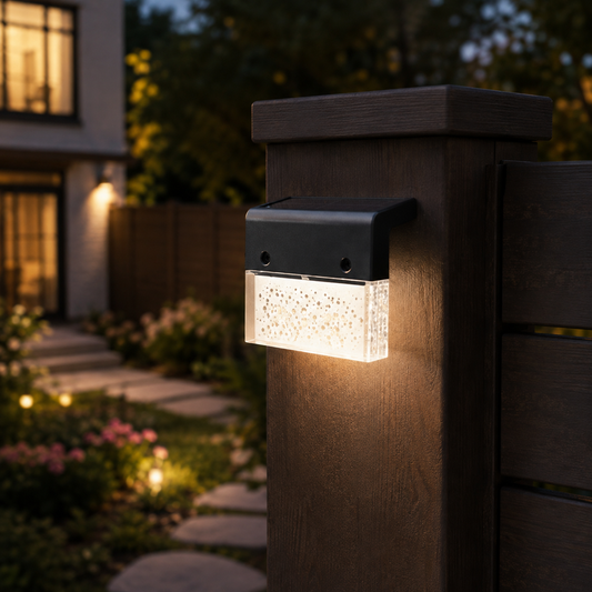 Solar Fence Lights - IP55 Warm White & Colour Changing Deck Lights