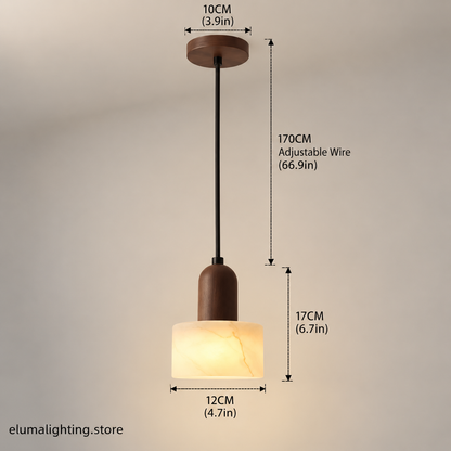 Luxury Wabi-Sabi Pendant Light - Marble, Jade & Stone Lamp for Dining & Kitchen Island