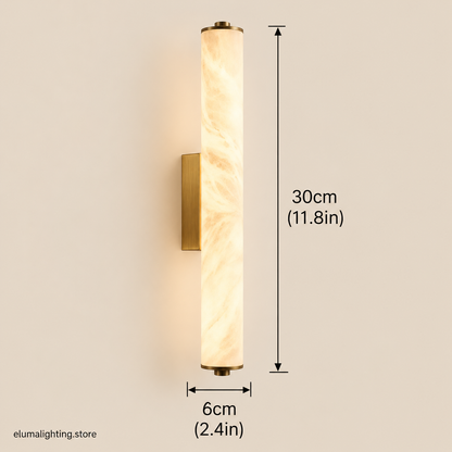 Marble & Copper Wall Lamp - Modern LED Sconce for Hallway, Bedside & Staircase
