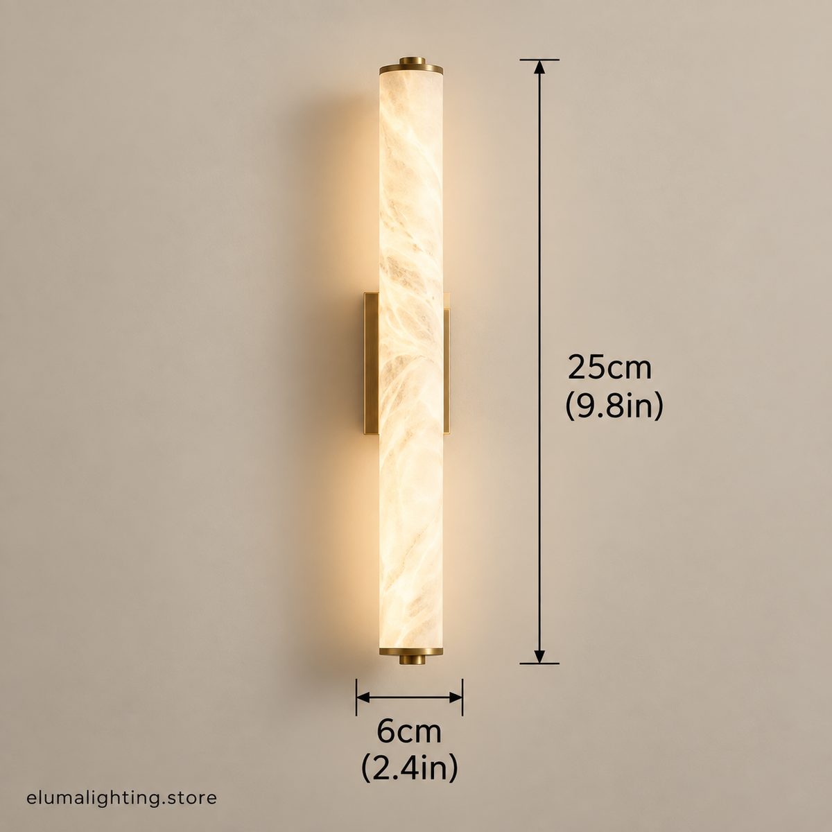 Marble & Copper Wall Lamp - Modern LED Sconce for Hallway, Bedside & Staircase