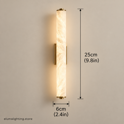 Marble & Copper Wall Lamp - Modern LED Sconce for Hallway, Bedside & Staircase