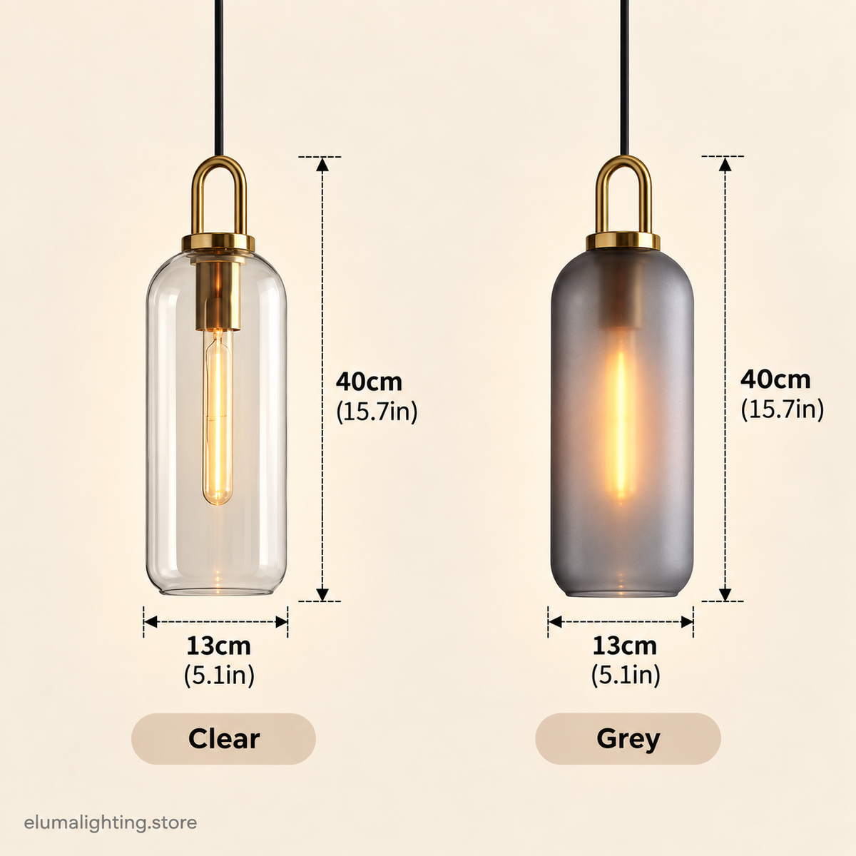 Smoked Glass Pendant Light - Industrial Globe Lamp
