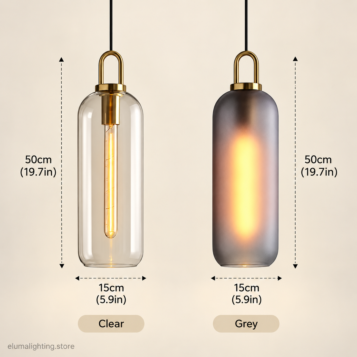 Smoked Glass Pendant Light - Industrial Globe Lamp