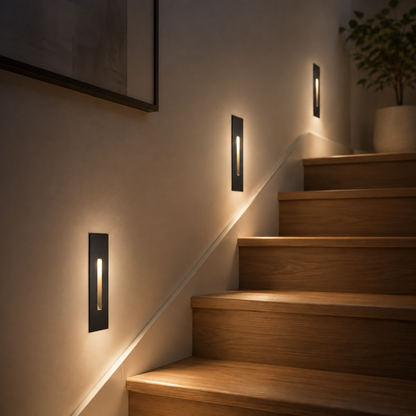 Recessed LED Wall Light - 3W Flush Mounted Step Light for Hallway, Stairs & Bedroom