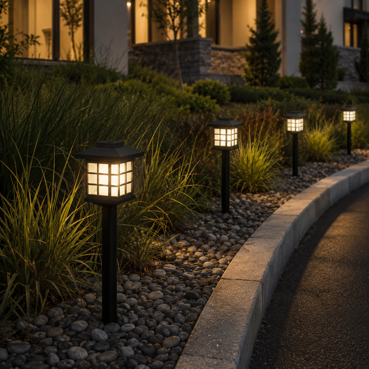 2 Pack Solar Pathway Lights - IP65 RGB/Warm White Garden Stake Lights