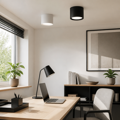 Surface Mounted LED Downlight - Dimmable Aluminum Ceiling Spot Light for Kitchen & Hall