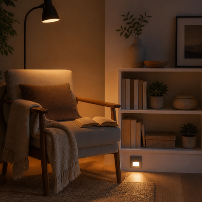 Motion Sensor Night Light - Recessed LED Wall Light 4 Pack for Nursery, Hallway & Stairs