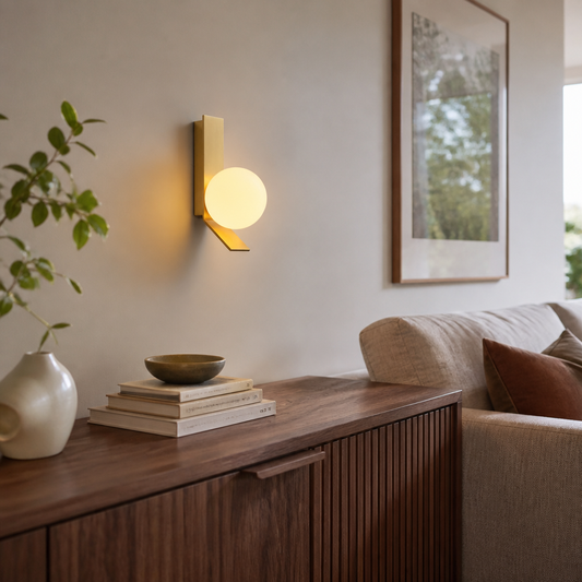 Modern Glass Wall Lamp - Single or Double Head LED Sconce for Hallway & Headboard
