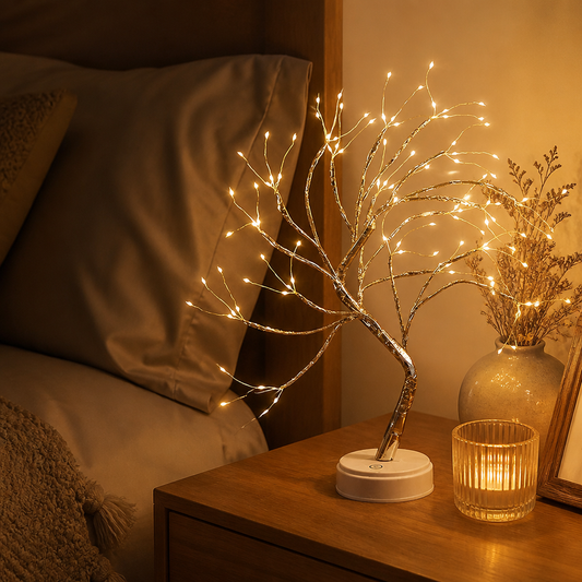 Copper Night Light - Copper Finish LED Table Lamp for Nursery, Hallway & Bedside