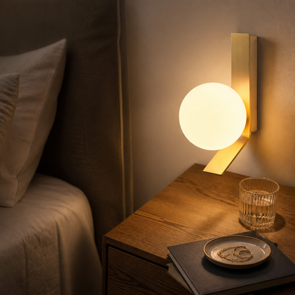 Modern Glass Wall Lamp - Single or Double Head LED Sconce for Hallway & Headboard