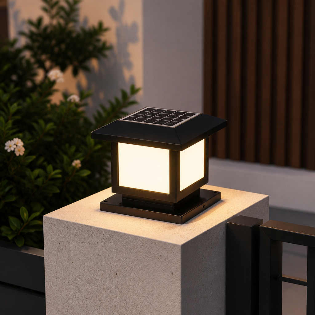 Solar Pillar Lights - IP65 Waterproof ABS and Acrylic Column Lights with Remote, Four Colour or RGB Modes, 15cm, 20cm and 25cm Sizes