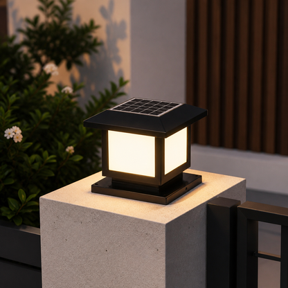Solar Pillar Lights - IP65 Waterproof ABS and Acrylic Column Lights with Remote, Four Colour or RGB Modes, 15cm, 20cm and 25cm Sizes