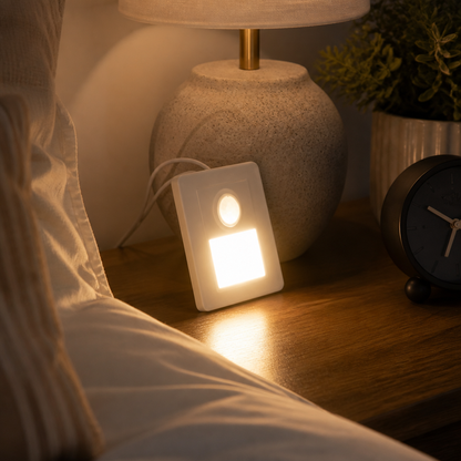 Motion Sensor Wall Light - Recessed Flush LED Night Light for Hallway & Stairs