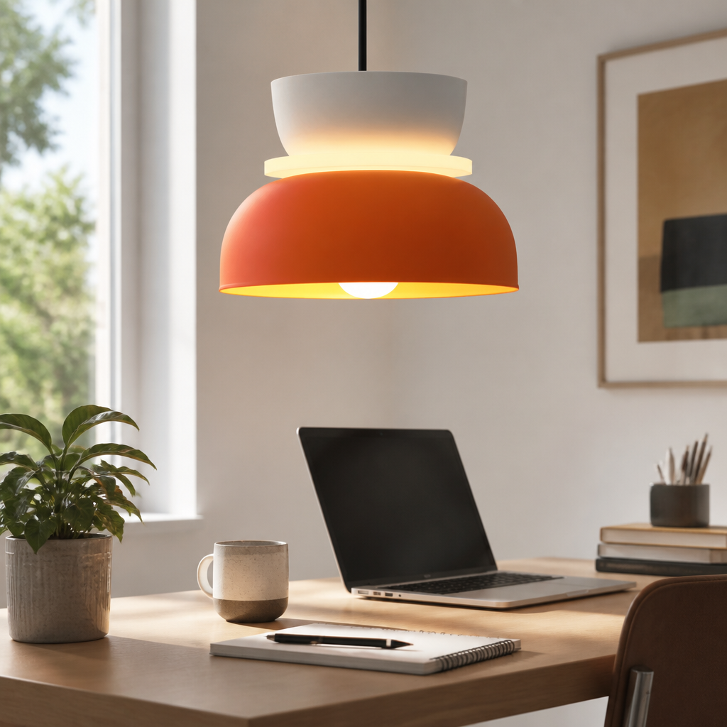 Macaron Modern Pendant Light - Colorful Dome Shade for Kitchen Island, Dining & Bedside