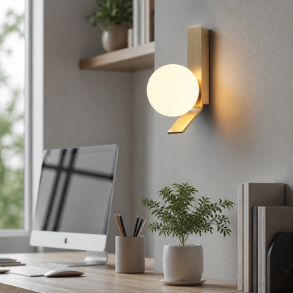 Modern Glass Wall Lamp - Single or Double Head LED Sconce for Hallway & Headboard