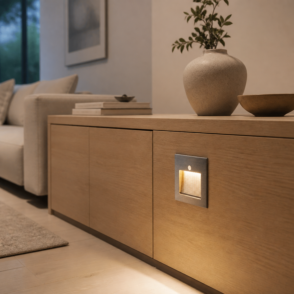 Motion Sensor Stair Light - Recessed PIR LED Step Lights for Stairs & Hallway