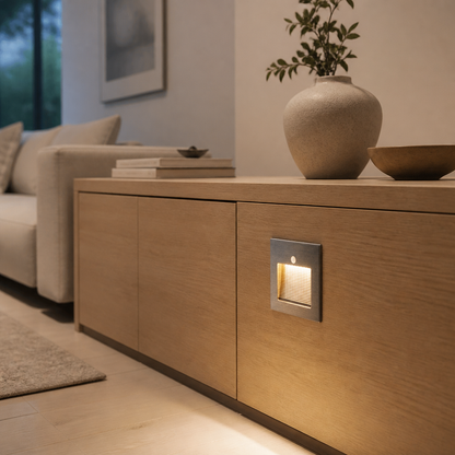 Motion Sensor Stair Light - Recessed PIR LED Step Lights for Stairs & Hallway
