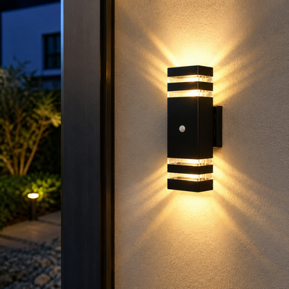 Outdoor Wall Light - IP65 Waterproof Up and Down Sconce and 5W Bulb