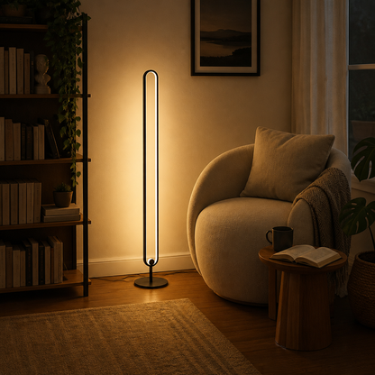 Nordic Aluminum Floor Lamp - Dimmable LED Standing Light for Living Room & Reading Corner