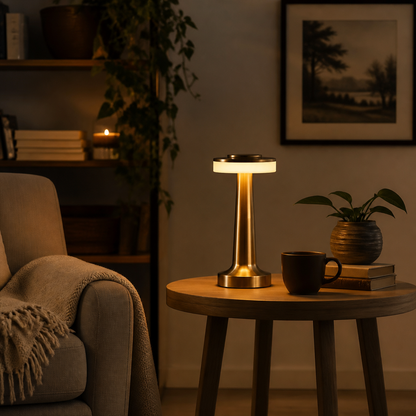 UFO Rechargeable Table Lamp - Cordless Touch Dimmable Bedside Light for Desk & Console