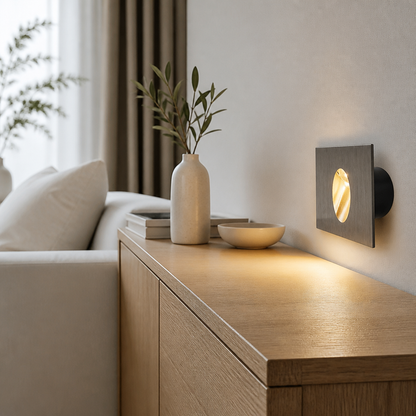 Recessed LED Step Light - Brushed Stair Wall Light for Staircase, Hall & Patio