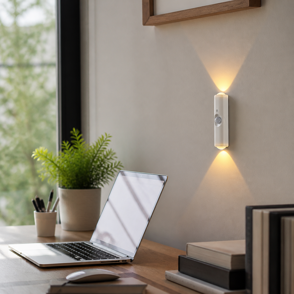 Sunset Motion Sensor Night Light - Rechargeable Cordless RGB Lamp for Nursery & Hallway