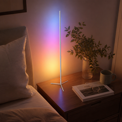 Modern RGB Floor Lamp - Smart LED Corner Light with WiFi App & Remote for Living Room