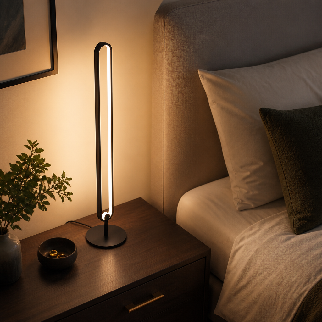 Nordic Aluminum Floor Lamp - Dimmable LED Standing Light for Living Room & Reading Corner